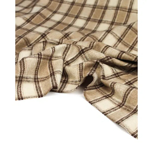 REMNANT Cookie Plaid Coating Fabric - 100cm x 150cm *SECONDS – view 2 | Truro Fabrics