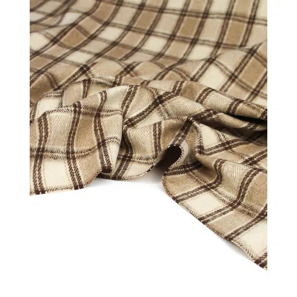 REMNANT Cookie Plaid Coating Fabric - 200cm x 150cm – view 2 | Truro Fabrics
