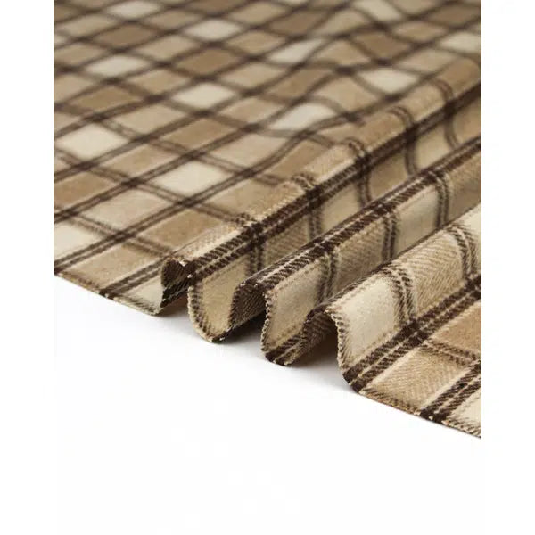 REMNANT Cookie Plaid Coating Fabric - 200cm x 150cm – view 3 | Truro Fabrics