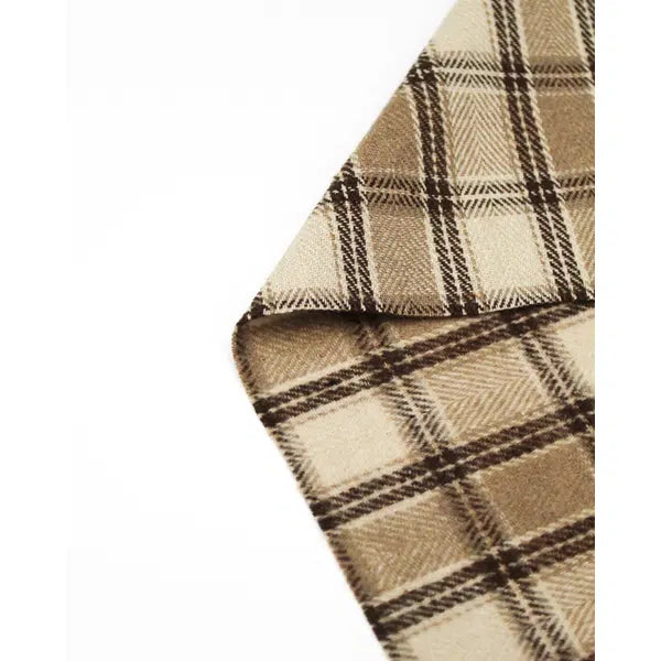 REMNANT Cookie Plaid Coating Fabric - 200cm x 150cm – view 4 | Truro Fabrics