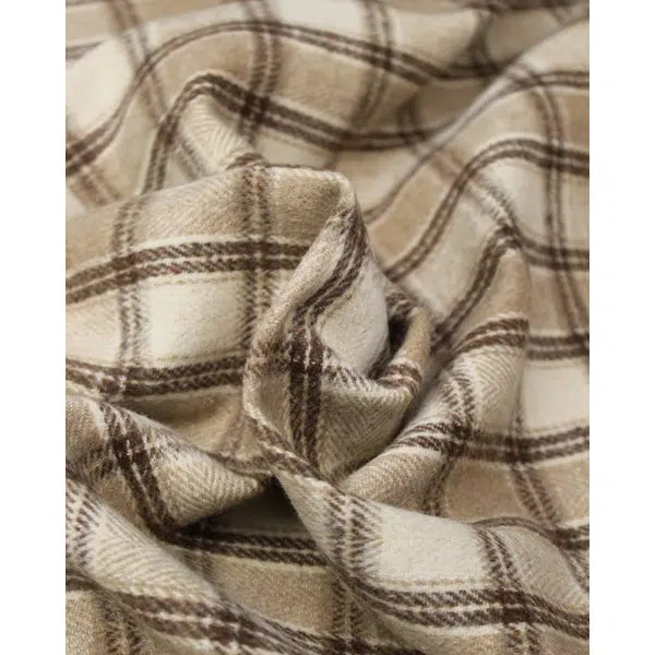 REMNANT Cookie Plaid Coating Fabric - 200cm x 150cm | Truro Fabrics