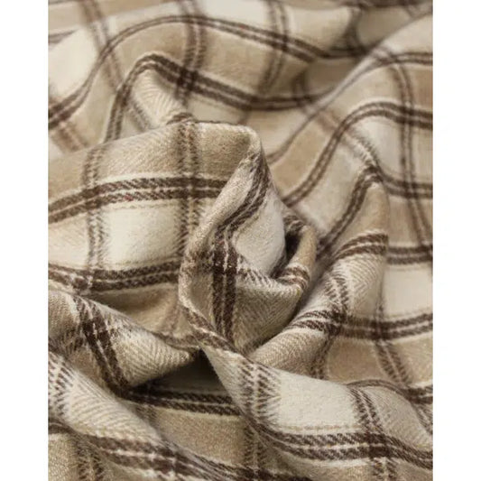 REMNANT Cookie Plaid Coating Fabric - 200cm x 150cm | Truro Fabrics