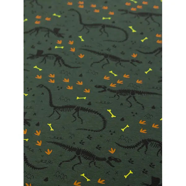 REMNANT Cotton Jersey Knit Fabric - Dino Dig - 140cm x 148cm | Truro Fabrics