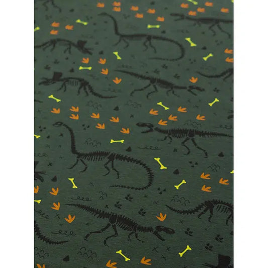 REMNANT Cotton Jersey Knit Fabric - Dino Dig - 140cm x 148cm | Truro Fabrics