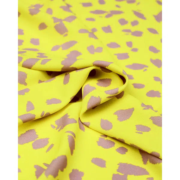 REMNANT Crepe Canary Petals 130cm x 148cm – view 3 | Truro Fabrics
