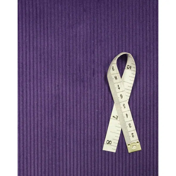REMNANT - Pure Cotton Corduroy Fabric Grape - 65cm x 150cm – view 3 | Truro Fabrics