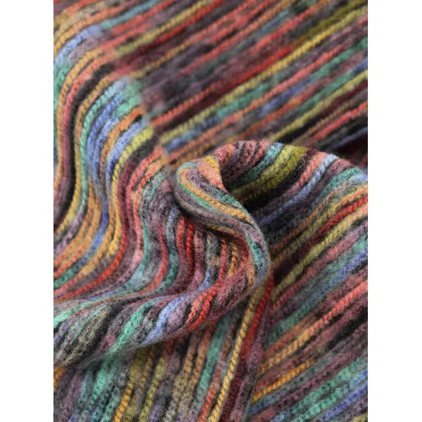 REMNANT -  Rainbow Ridge Couched Knit Fabric - 50cm x 148cm – view 3 | Truro Fabrics