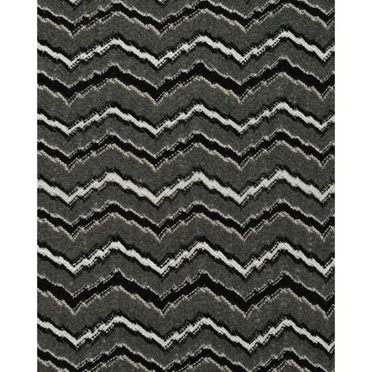 REMNANT Wool Blend Knit Grey Chevron - 250cm x 140cm – view 2 | Truro Fabrics