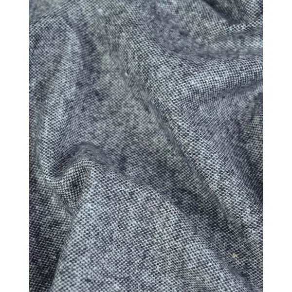 REMNANT Wool & Silk Blend Suiting Fabric - Salt & Pepper | Truro Fabrics