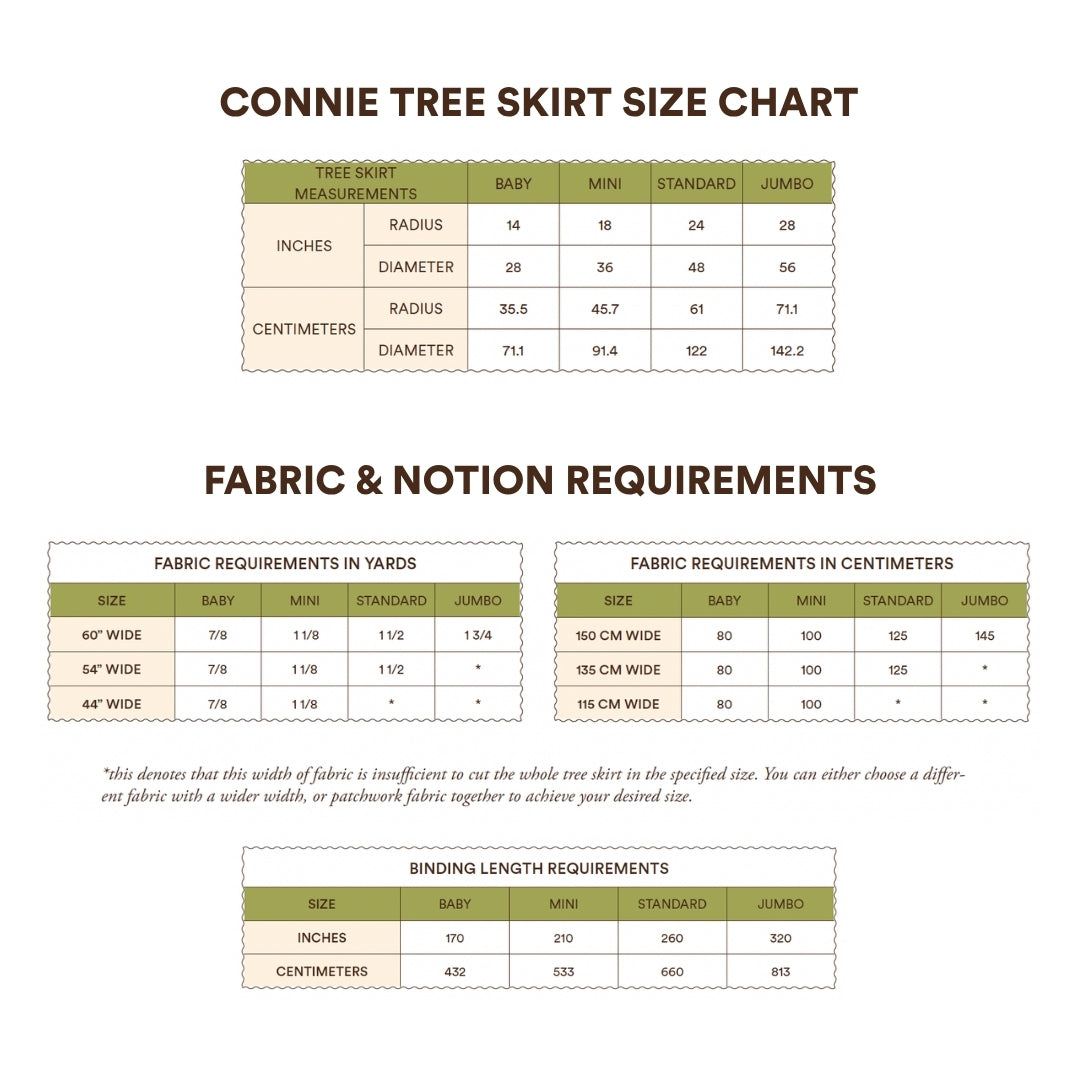 Connie Christmas Tree Skirt Sewing Pattern