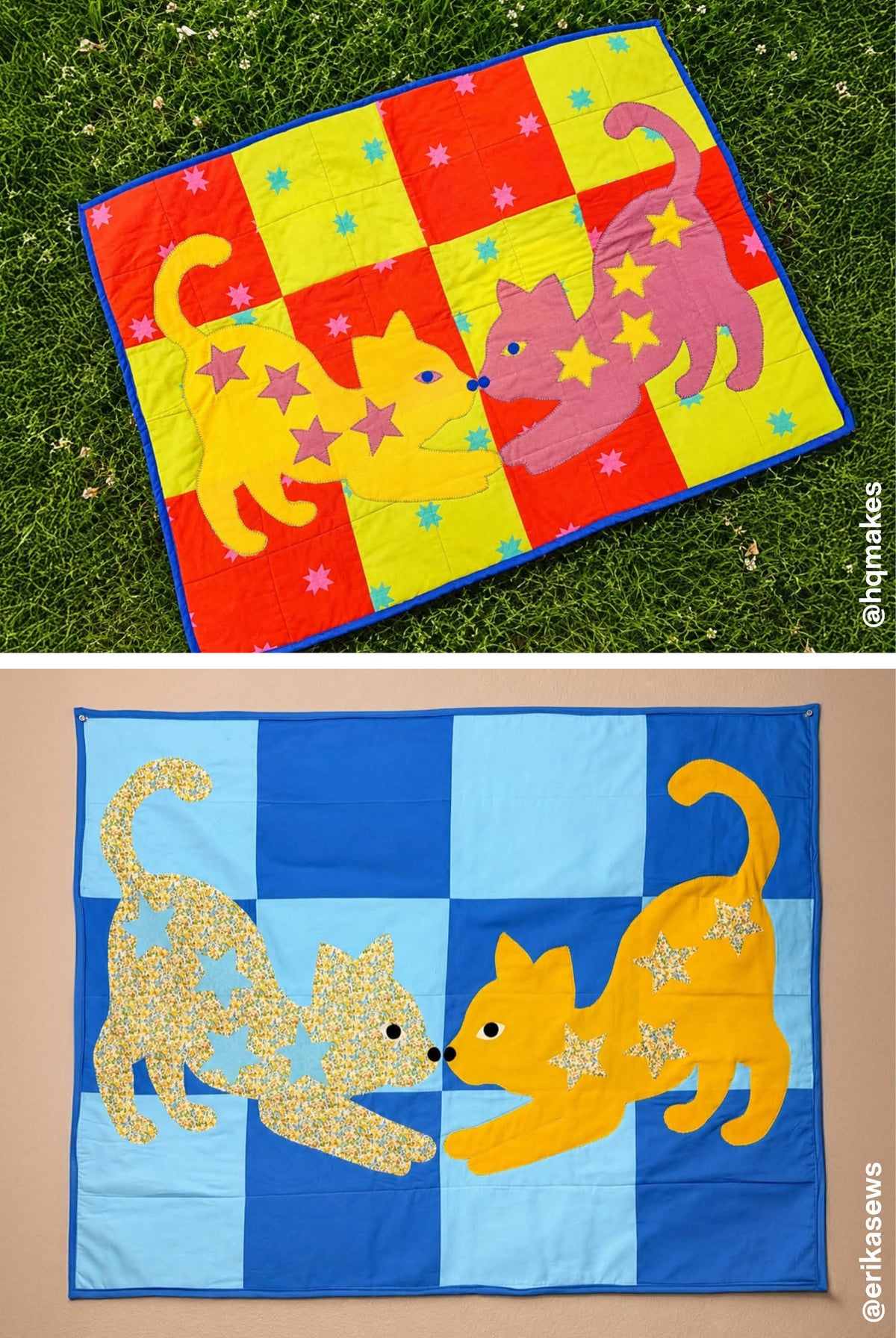 Katzen Quilt Schnittmuster