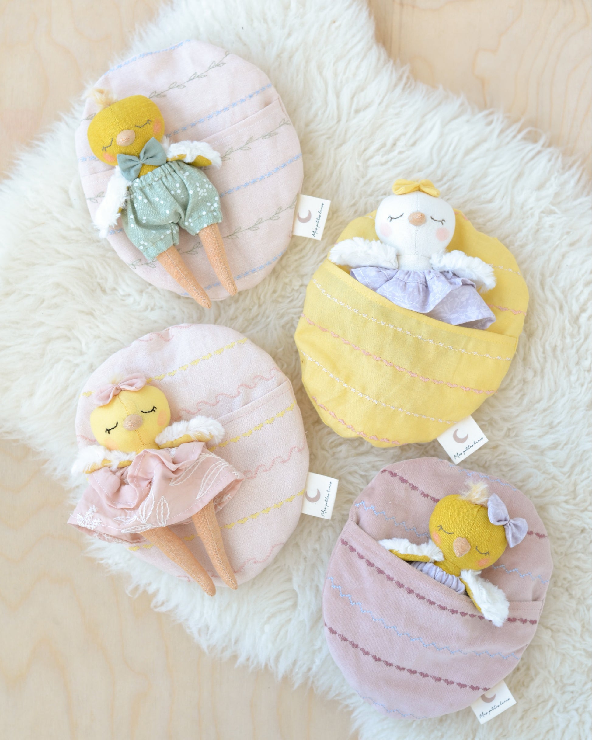 Sewing Pattern - Mini Chick doll + Easter egg bed