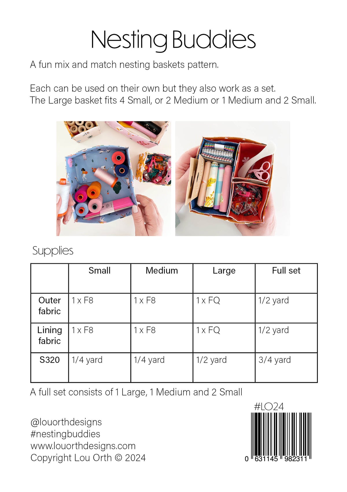 Nesting Buddies pattern