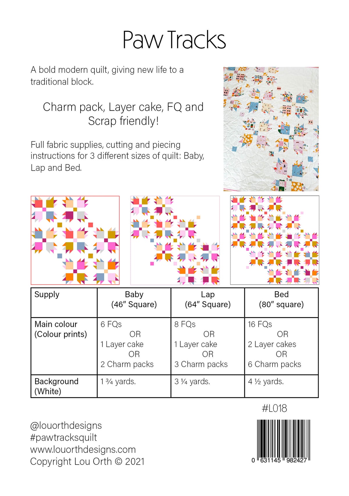 Paw Tracks Quilt Pattern