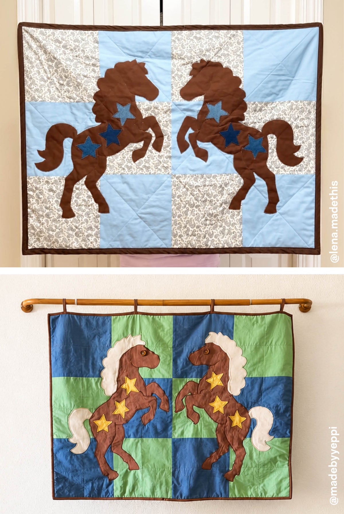 Pferd Quilt Schnittmuster