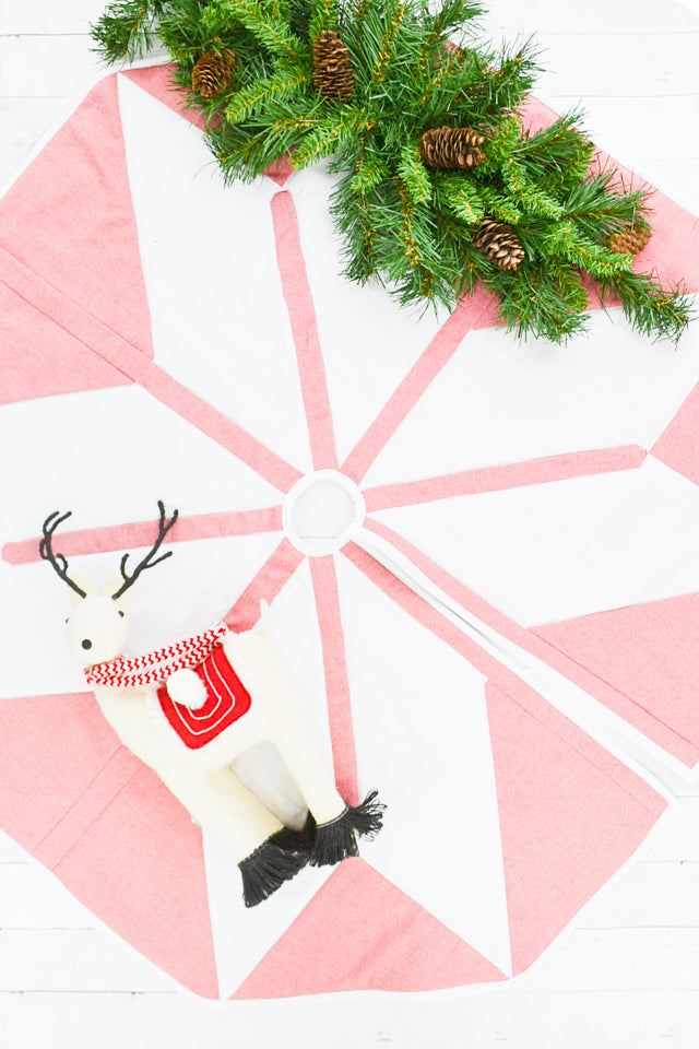 Quilted Fair Isle Tree Skirt Sewing Pattern