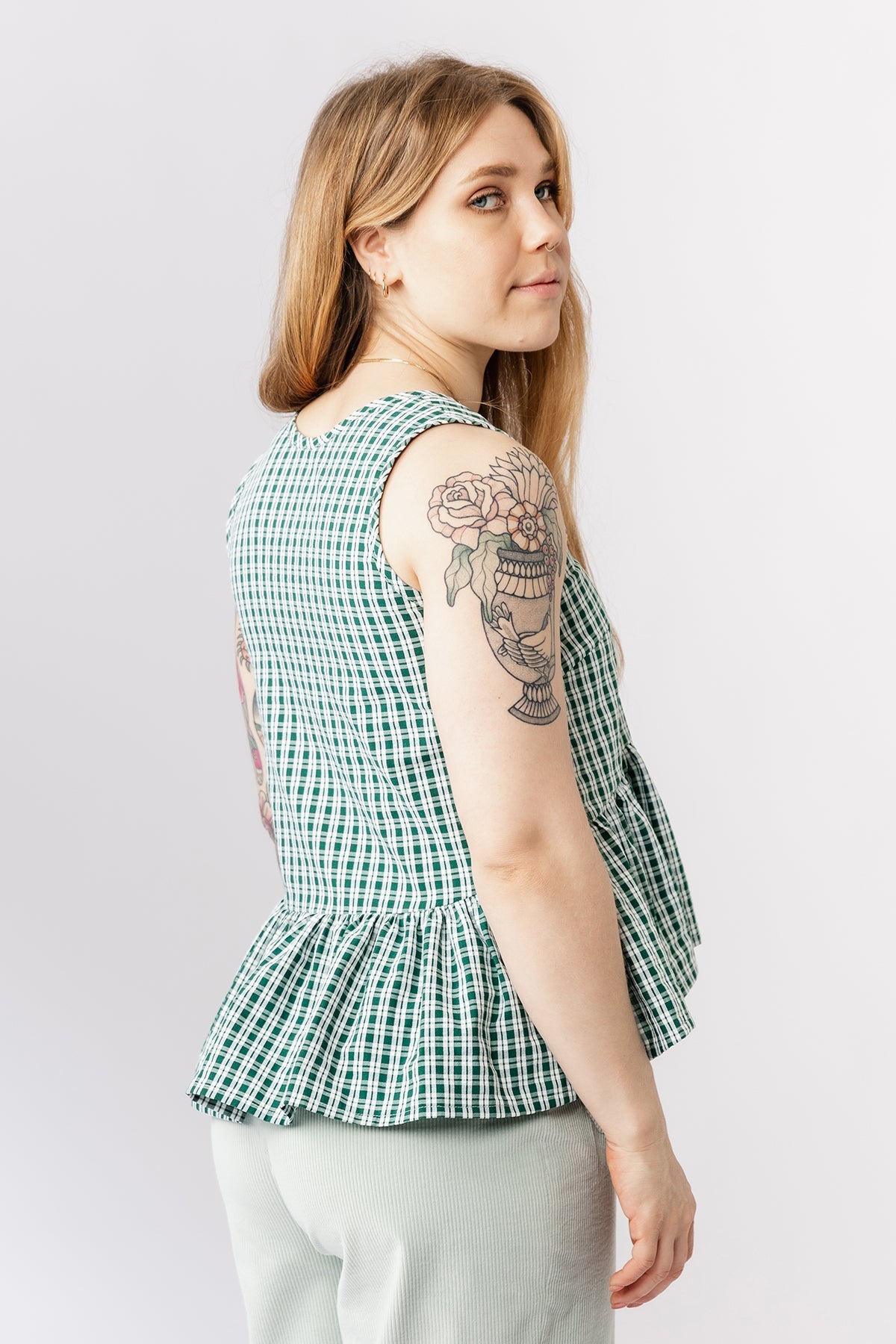 Top with longer hem at the back sewing pattern