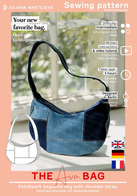 Patchwork Tasche Schnittmuster AVA