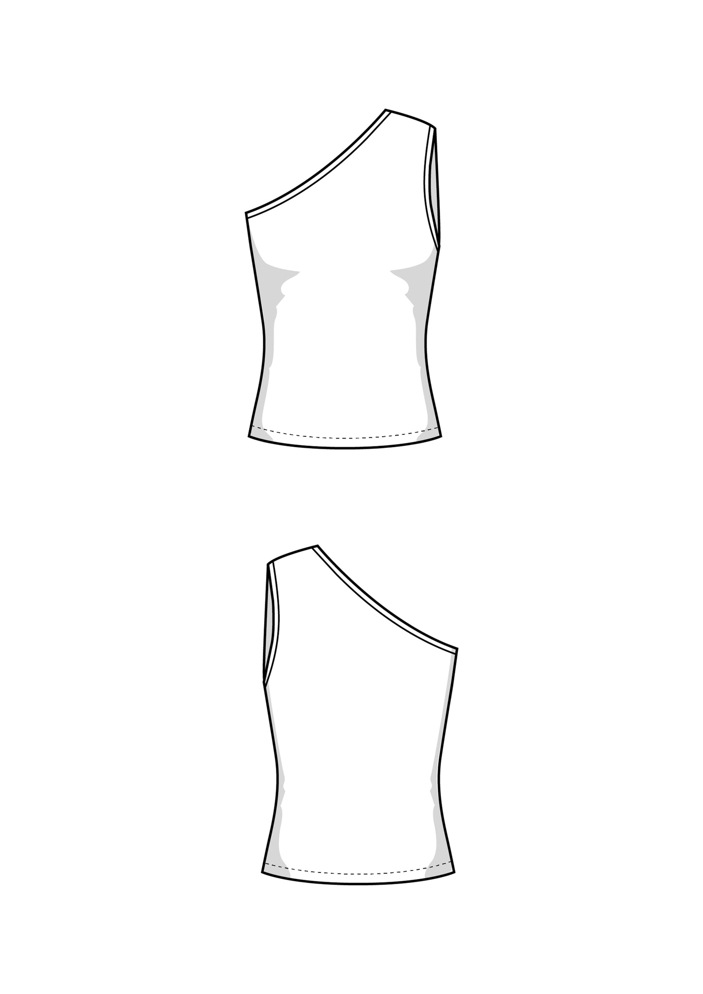 Asymmetrisches Top Schnittmuster CARA