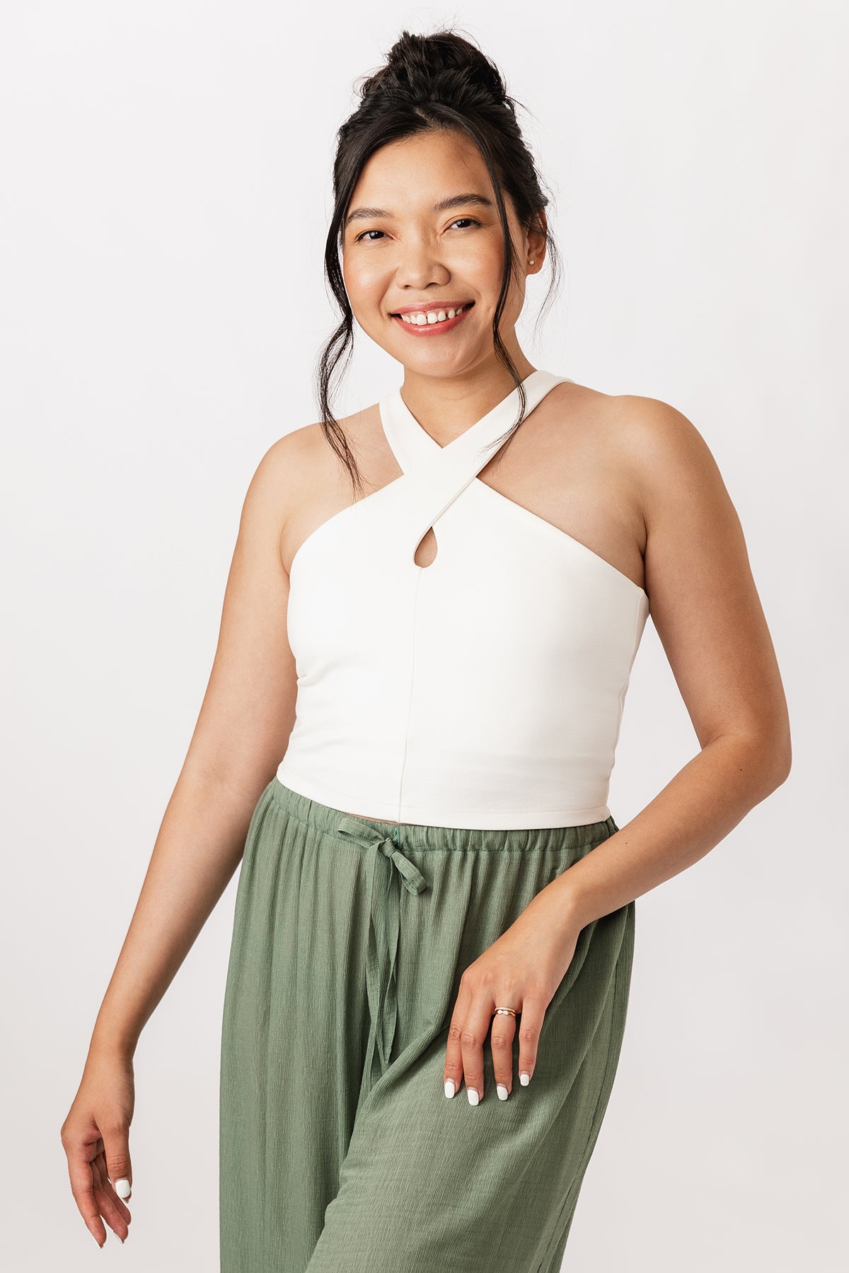 ULPU cross neck tank top
