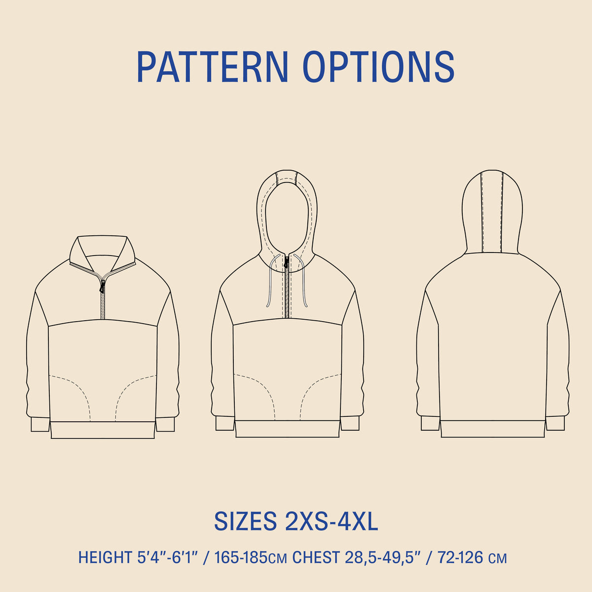 Zip Up Sweater sewing pattern