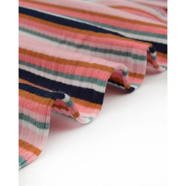 Rib Cotton Jersey Fabric - Cosmo Stripe – view 3 | Truro Fabrics