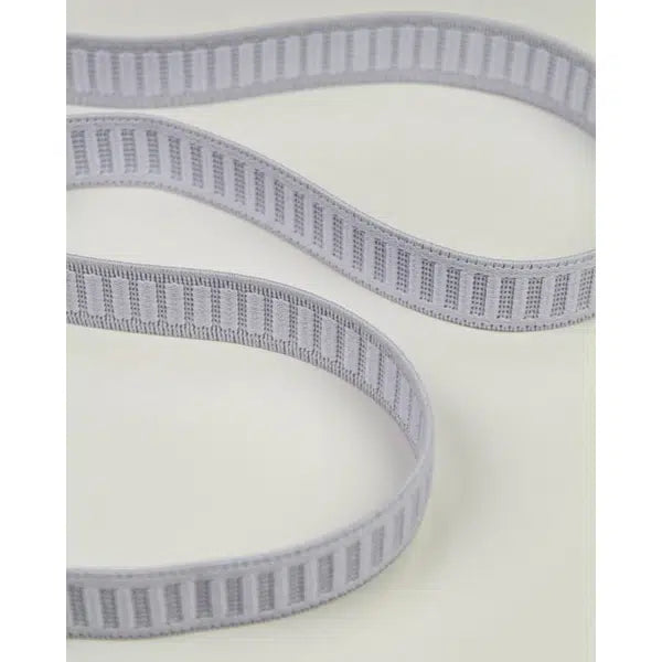 Ribbed Non-Roll Elastic - 20mm - White | Truro Fabrics