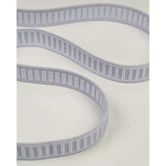 Ribbed Non-Roll Elastic - 20mm - White | Truro Fabrics