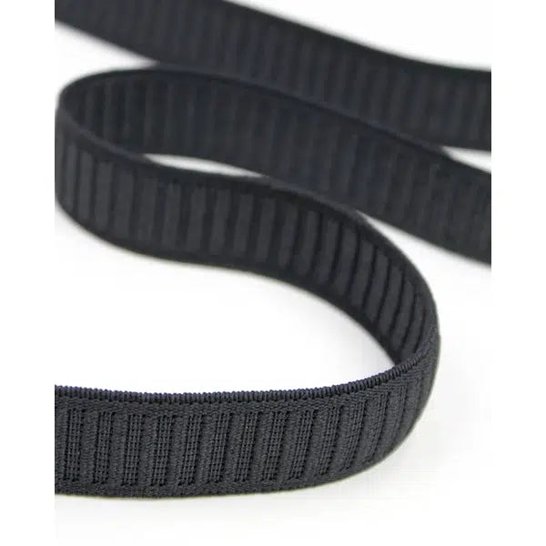 Ribbed Non-Roll Elastic - 25mm - Black | Truro Fabrics
