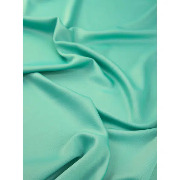 Ripple Crepe Backed Satin Fabric - Aqualina – view 2 | Truro Fabrics