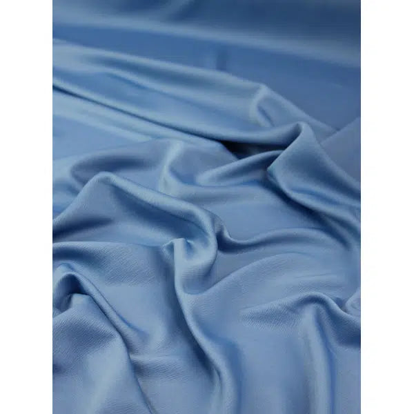 Ripple Crepe Backed Satin Fabric - Bluebell – view 5 | Truro Fabrics
