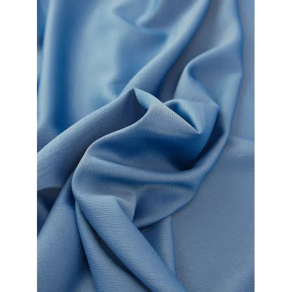 Ripple Crepe Backed Satin Fabric - Bluebell | Truro Fabrics