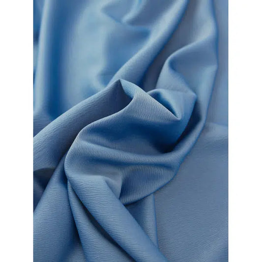 Ripple Crepe Backed Satin Fabric - Bluebell | Truro Fabrics