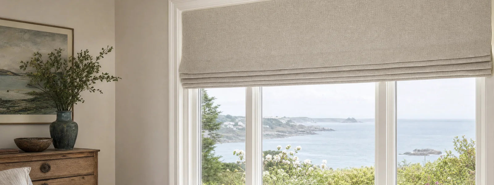 Roman blind fabric Cornwall - made to measure blinds from Truro Fabrics