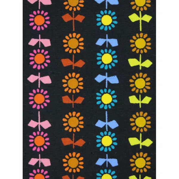 Ruby Star Society Canvas Fabric - Daisy Stripe - Black – view 3 | Truro Fabrics