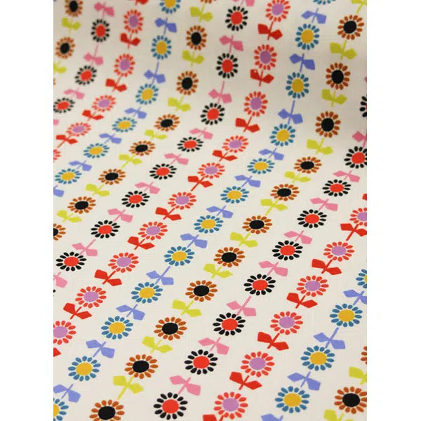 Ruby Star Society Canvas Fabric - Daisy Stripe - Natural – view 3 | Truro Fabrics