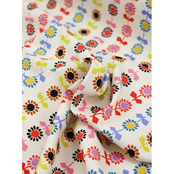 Ruby Star Society Canvas Fabric - Daisy Stripe - Natural – view 5 | Truro Fabrics