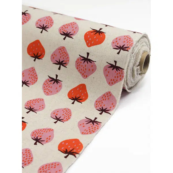 Ruby Star Society Canvas Fabric - Strawberry Natural – view 3 | Truro Fabrics