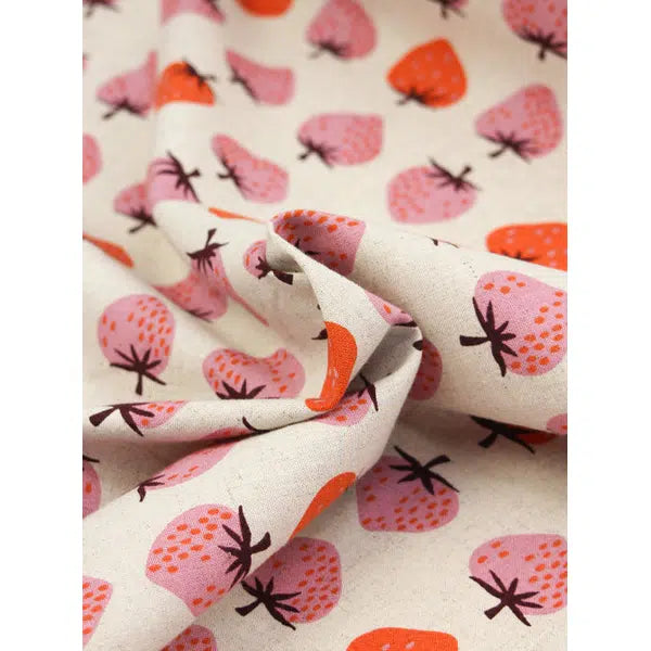 Ruby Star Society Canvas Fabric - Strawberry Natural – view 5 | Truro Fabrics