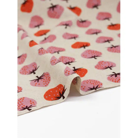 Ruby Star Society Canvas Fabric - Strawberry Natural | Truro Fabrics