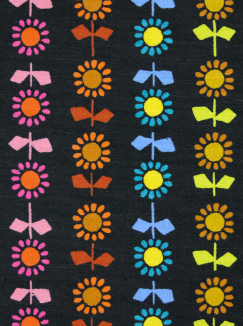 Ruby Star Society Canvas Fabric - Daisy Stripe - Black