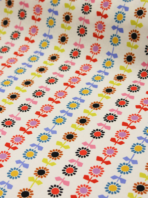 Ruby Star Society Canvas Fabric - Daisy Stripe - Natural
