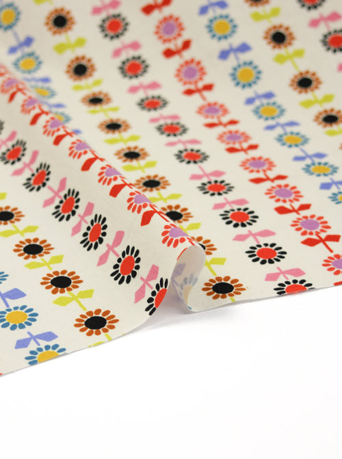 Ruby Star Society Canvas Fabric - Daisy Stripe - Natural