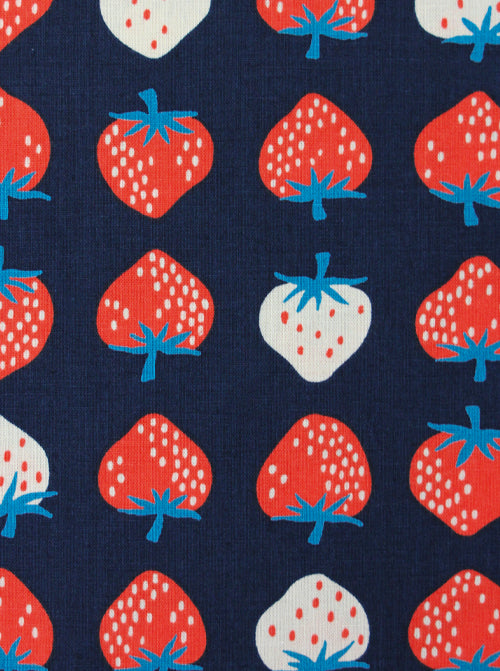 Ruby Star Society Canvas Fabric - Strawberry Navy