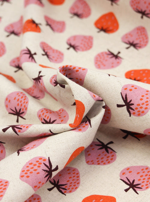 Ruby Star Society Canvas Fabric - Strawberry Natural