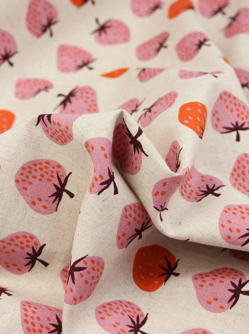 Ruby Star Society Canvas Fabric - Strawberry Natural