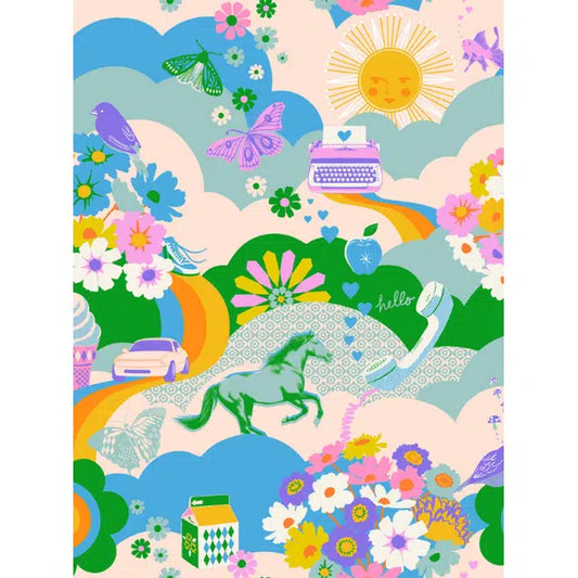Ruby Star Society Cotton Fabric - Best Day Ever - Panel Print - Verdant | Truro Fabrics