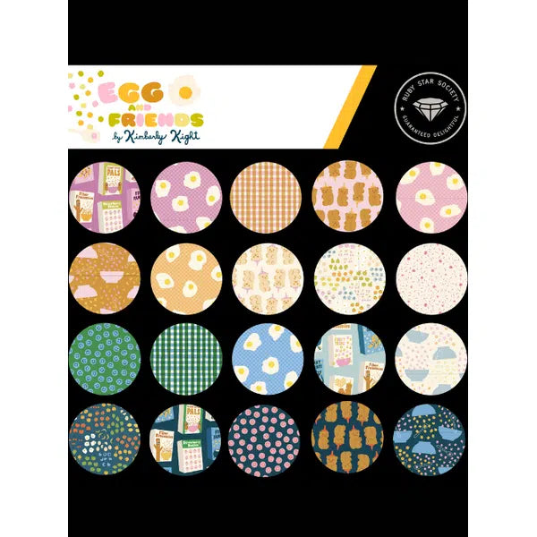 Ruby Star Society Cotton Fabric -  Egg & Friends -  Charm Pack – view 2 | Truro Fabrics