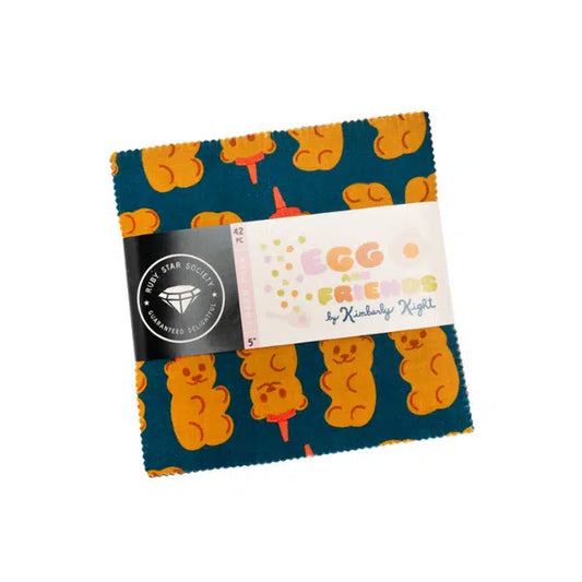 Ruby Star Society Cotton Fabric -  Egg & Friends -  Charm Pack | Truro Fabrics