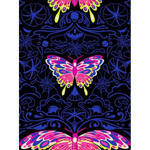 Ruby Star Society Cotton Fabric - Glow Garden - Morning Moth - Black | Truro Fabrics